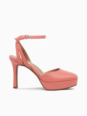 Clarice Coral Peach Leather