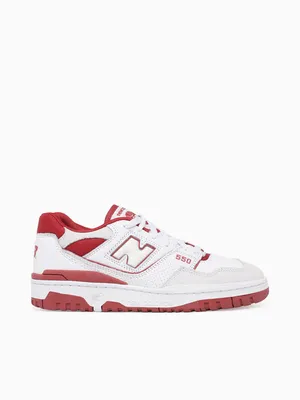 550 White Red leather