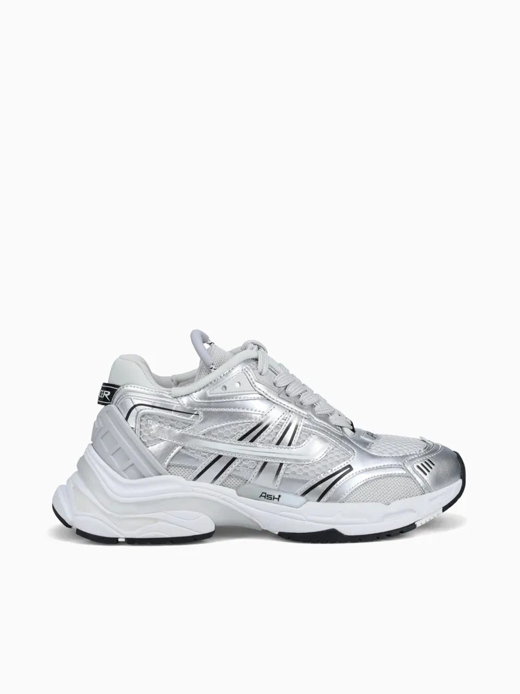 Race Silver Patent Microfiber