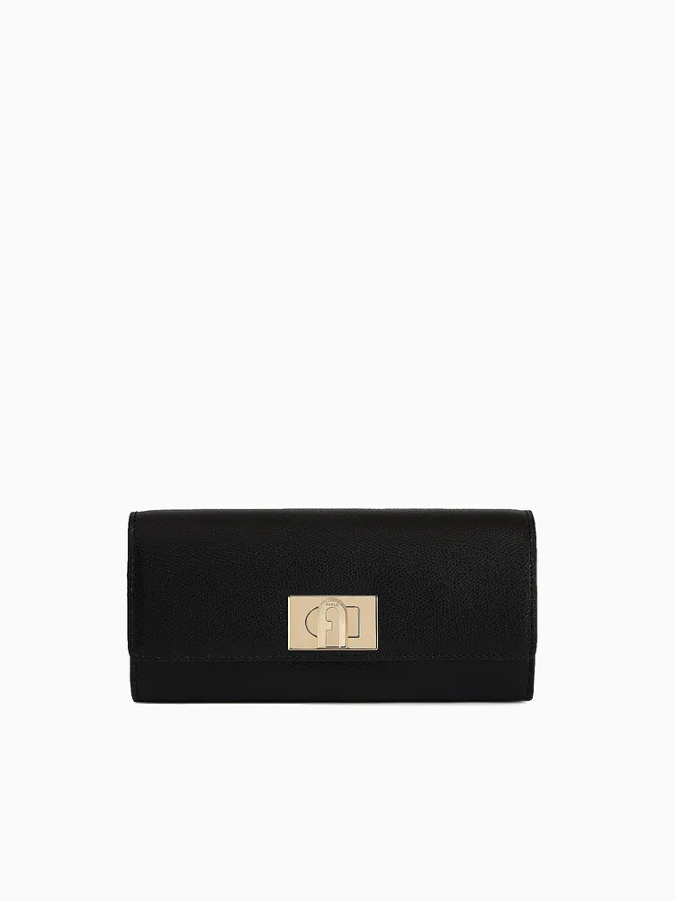 Furla 1927 Continental Wallet Nero Leath