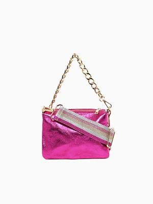 Elvira Crossbag Fuxia Laminato