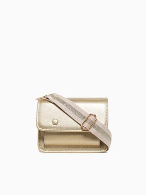 Mini Button Crossbody W  chain gold