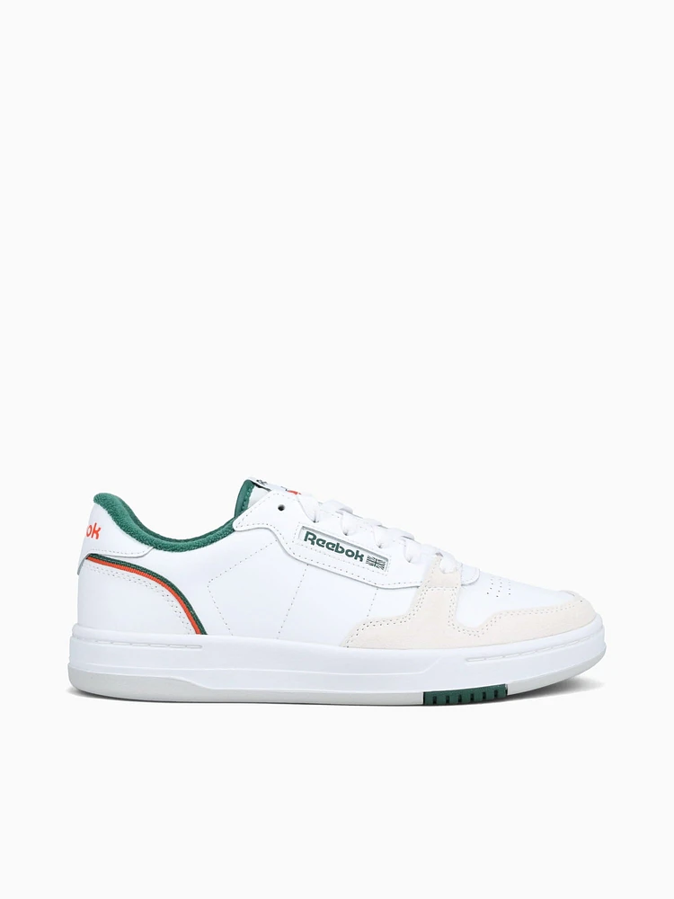 Phase Court White Darkgreen leather