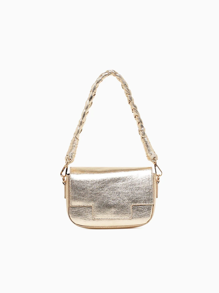 Flap Shoulder Bag Gold