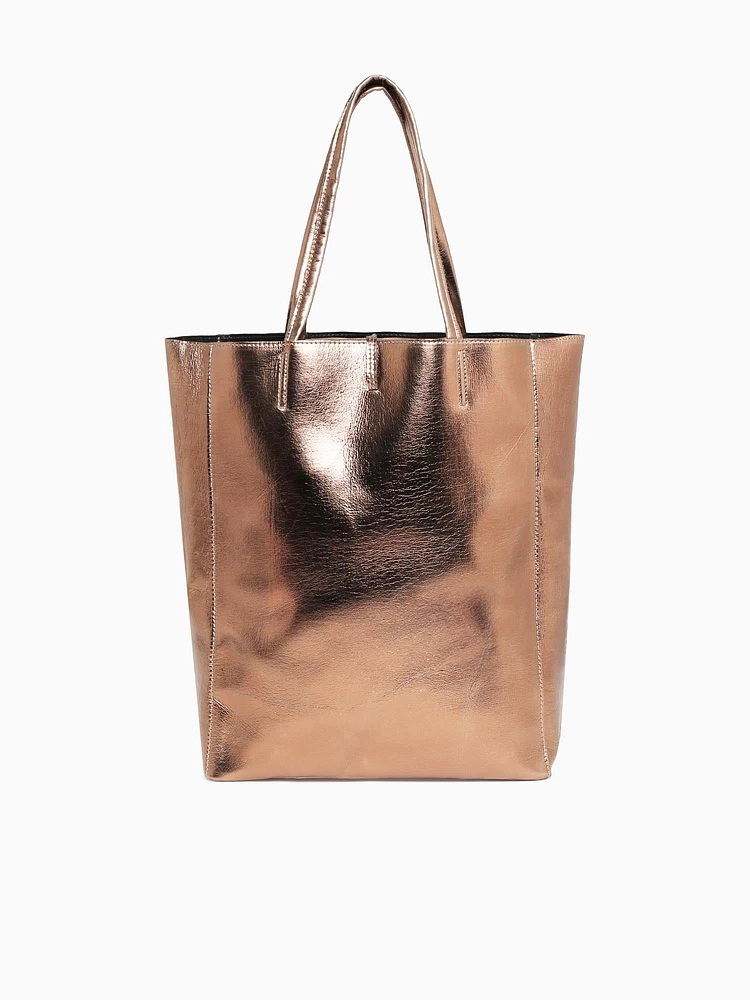 Shimmer Tote Bronze