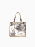 Metallic Sml Shopping Tote Gold