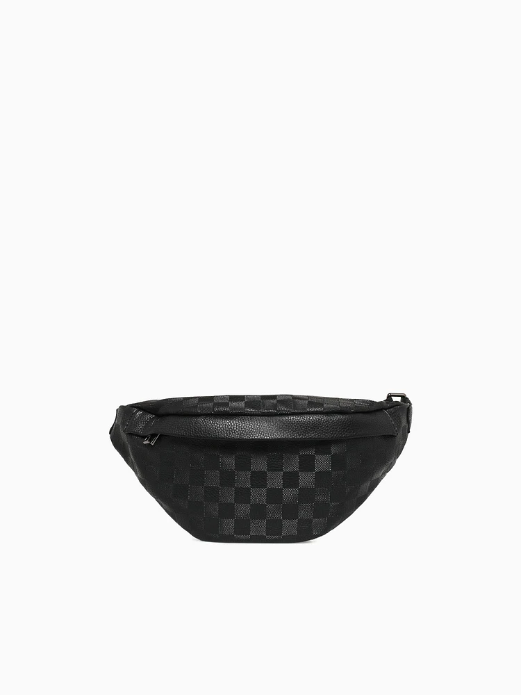 Checkered Belt Bag Black