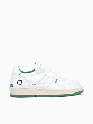 Court 2.0 White Green leather
