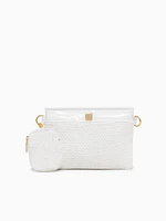 Downtown Crossbody White Raffia