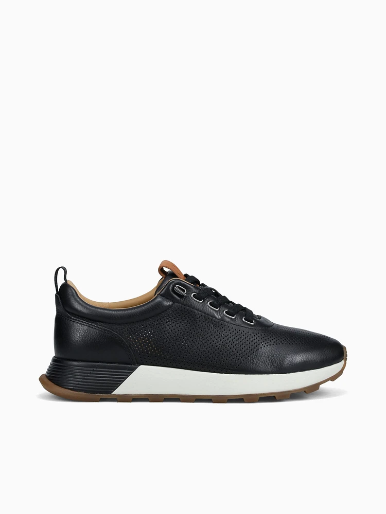 Kinnon Perfed Jogger Black Leather