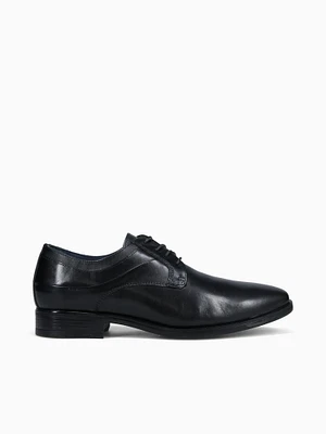 Gibbons Plain Toe Black Leather