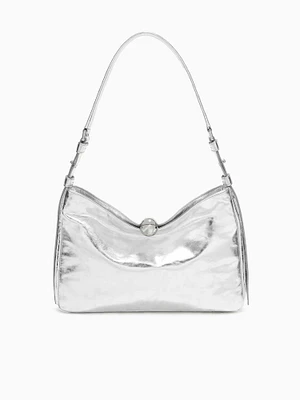 Furla Sfera Soft M Shoulder Bag Silver