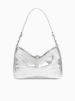 Furla Sfera Soft M Shoulder Bag Silver