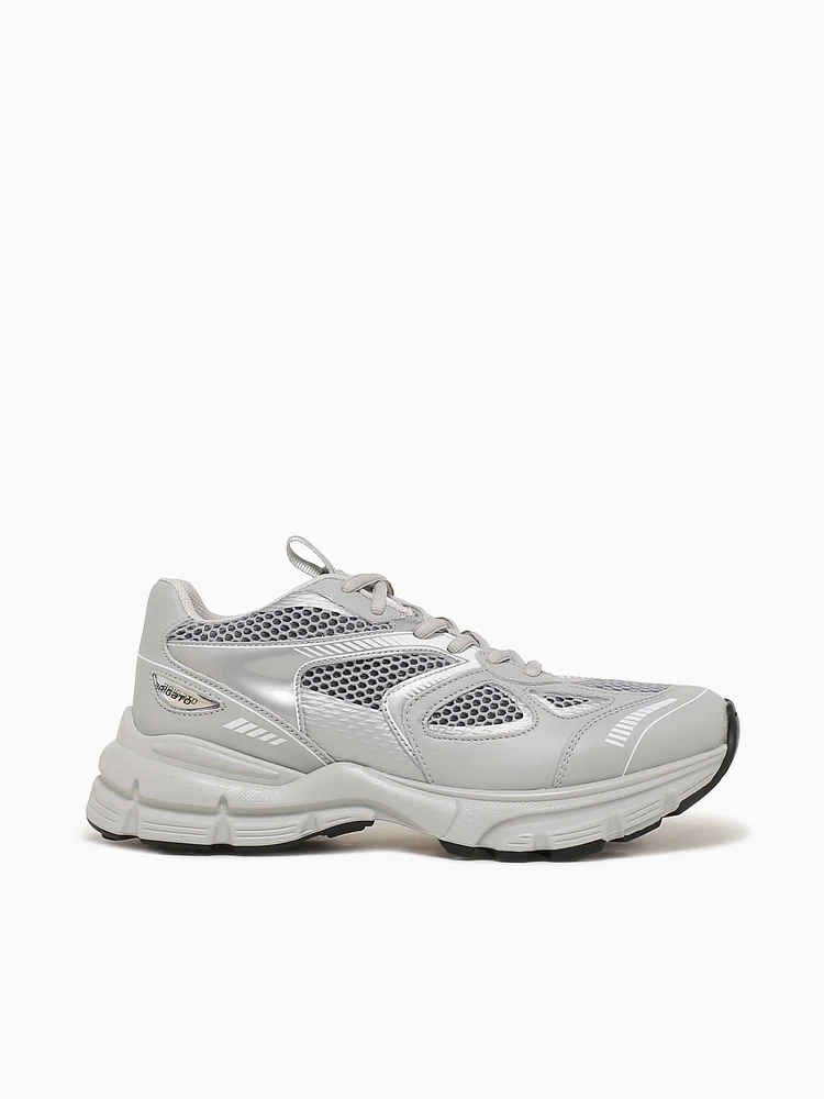 Marathon Runner Grey Silver leather