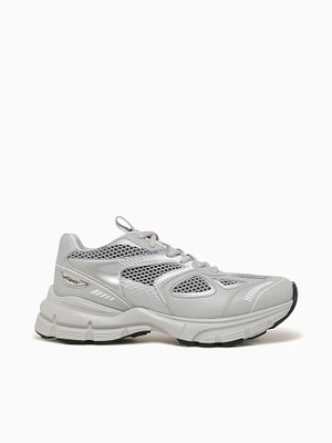 Marathon Runner Grey Silver leather