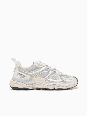 Satellite Runner Silver White leather