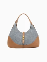 Jackie Shoulder Bag Blue Tan