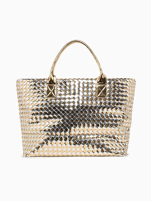 Woven Tote Multi Metal Spechio