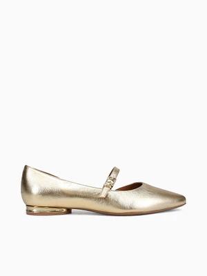 Heather Dark Gold Leather