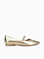 Heather Dark Gold Leather