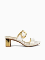 Ida White Gold Leather