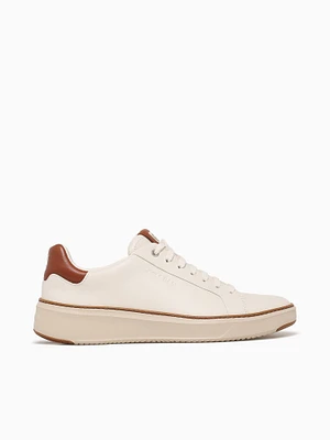 Grandpro Topspinsneaker Ivory Carame lea