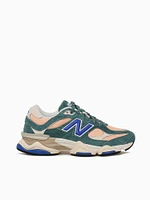 9060 Teal Peach suede