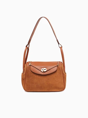 Nadia Top Handle Brown Leather