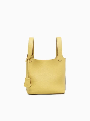 Skandia Top Handle Butter Yellow Leather