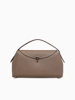 Valia Top Handle Dark Taupe Leather