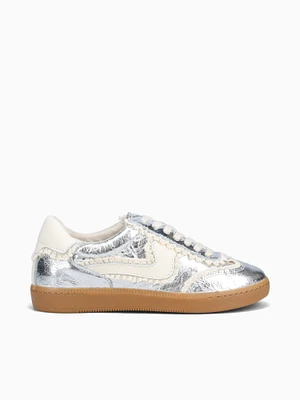 Notice Lace Silver Distressed Leather
