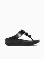 Fino Beadiebotton Metallic Black Leathe