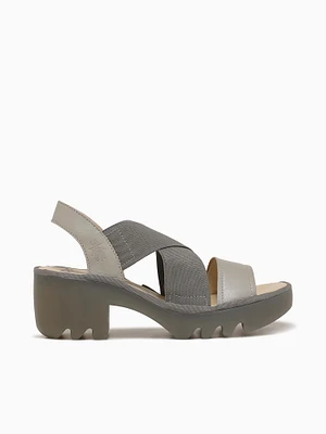 Taji502fly Silver Leather Mesh