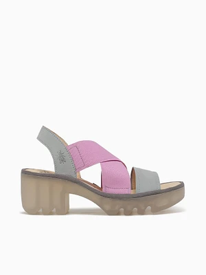 Taji502fly Blue Babypink leather Mesh