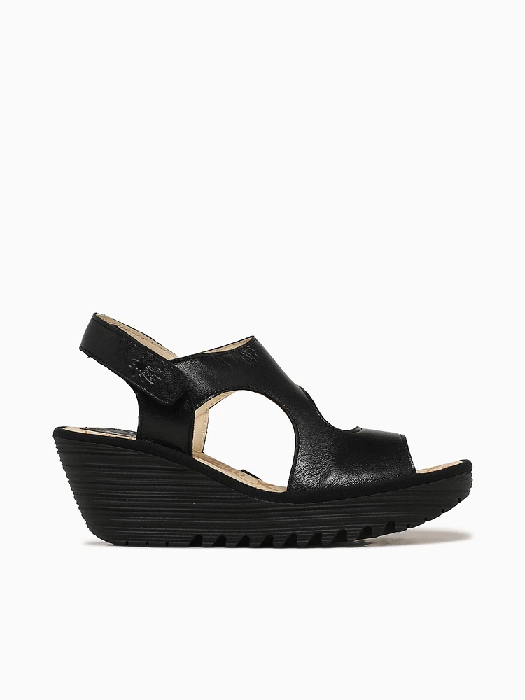 Yoxa576fly Black Leather