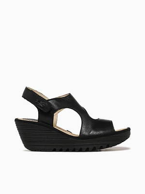 Yoxa576fly Black Leather