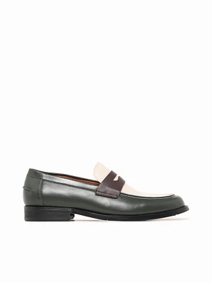 Gaio Brw Beige Grn soft cal leather