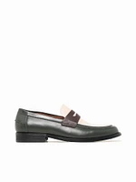 Gaio Brw Beige Grn soft cal leather