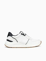 Blossom White Black leather