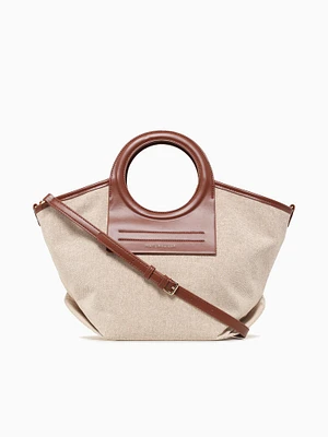 Piper Top Handle Whit Brown