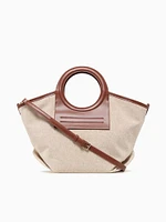 Piper Top Handle Whit Brown