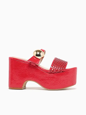 Solange Cereja Crinkle Patent
