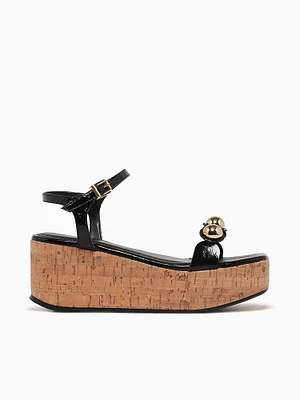 Serena Black Crinkle Patent
