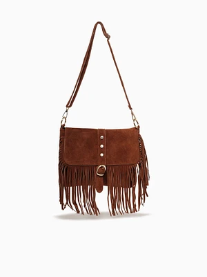 Vicky Suede Fringe Cuoio
