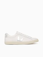 Esplar Extra Wht Silv leather