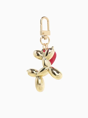 Gold Ballon Dog Charm