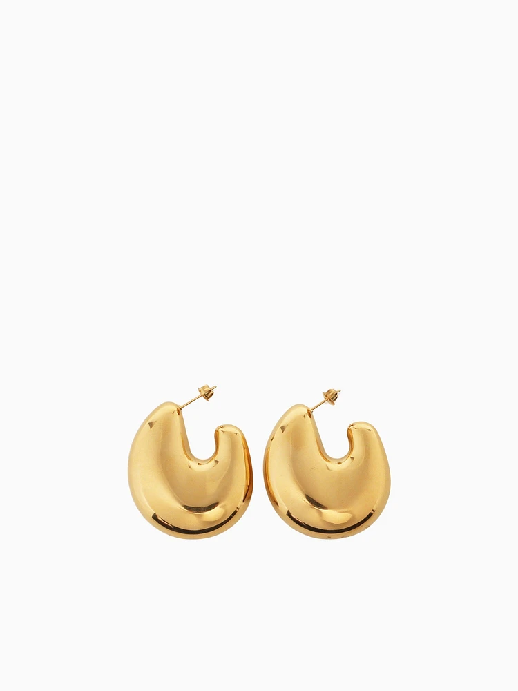Ea Crescent Hoops Gold