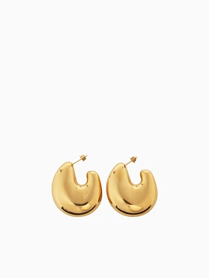 Ea Crescent Hoops Gold