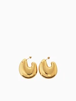 Ea Crescent Hoops Gold