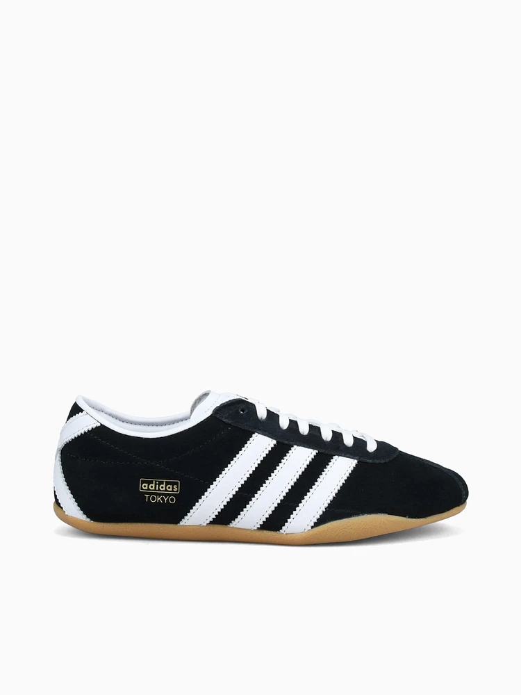 Tokyo W Black White suede